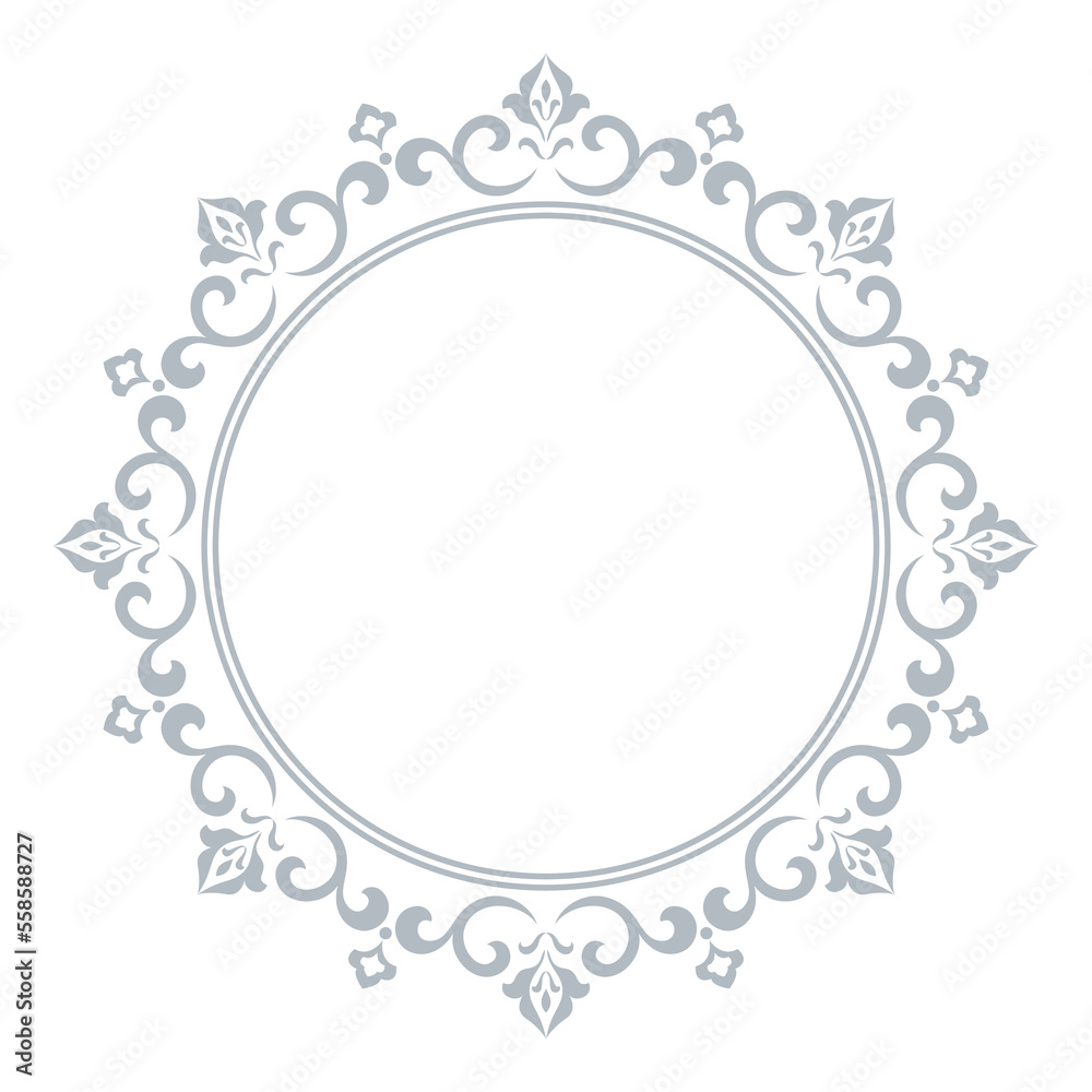 Decorative frame Elegant vector element for design in Eastern style, place for text. Floral gray and white border. Lace illustration for invitations and greeting cards Decorative frame Elegant vector element for design in Eastern style, place for text. Floral gray and white border. Lace illustration for invitations and greeting cards