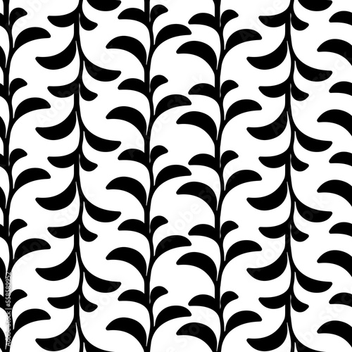 Vector black decorative floral abstract background