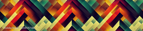 Panoramic Colorful geometric illustration of abstract geometric background