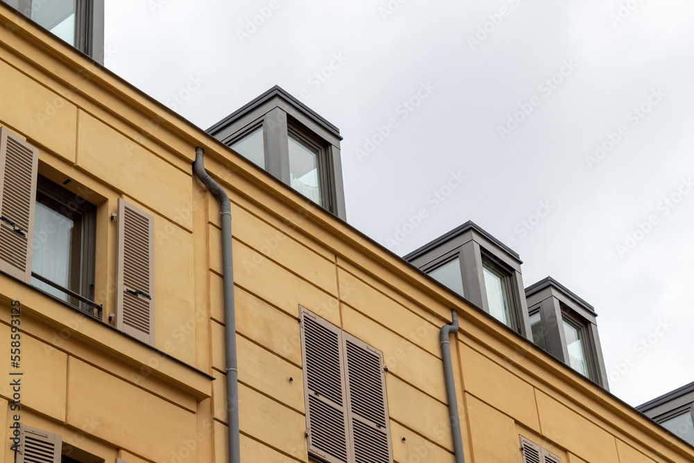 facade of an building with windows facade of an building with windows