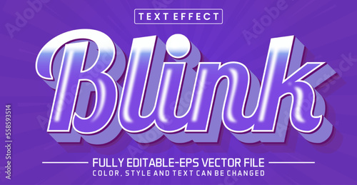 Editable Blink text style effect - text style Concept