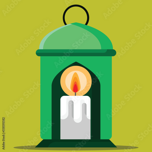 Firelamp icon. Subtable to place ramadan, decoration, etc. photo