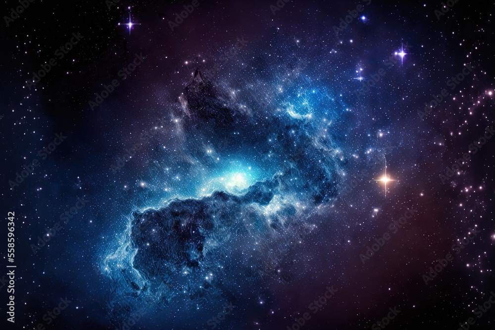 picture of a starry sky in outer space. Generative AI
