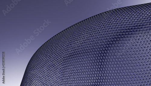 Abstract digital wave of particles. purple background. Technology background. Data technology illustration. Abstract futuristic background. Wave with connecting dots and lines on dark background.
