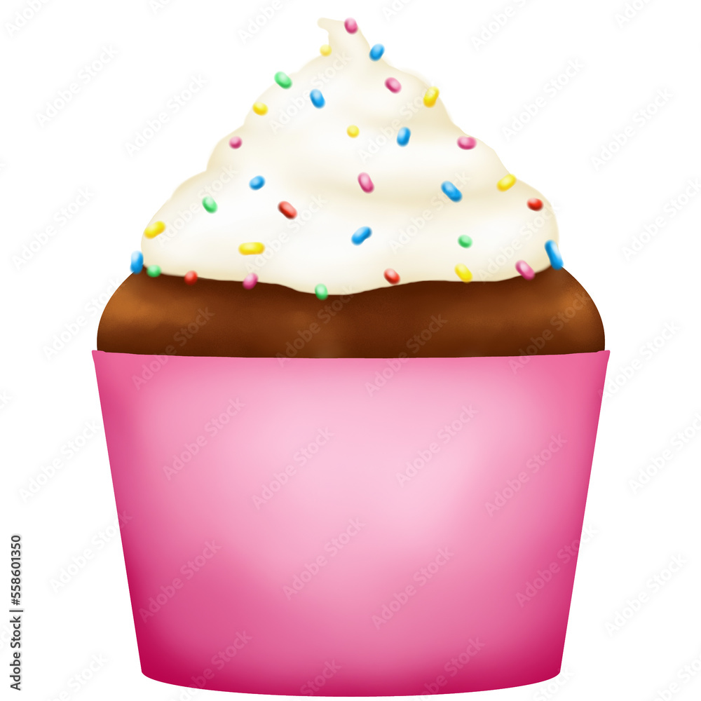 Delicious cupcake illustration Delicious cupcake illustration