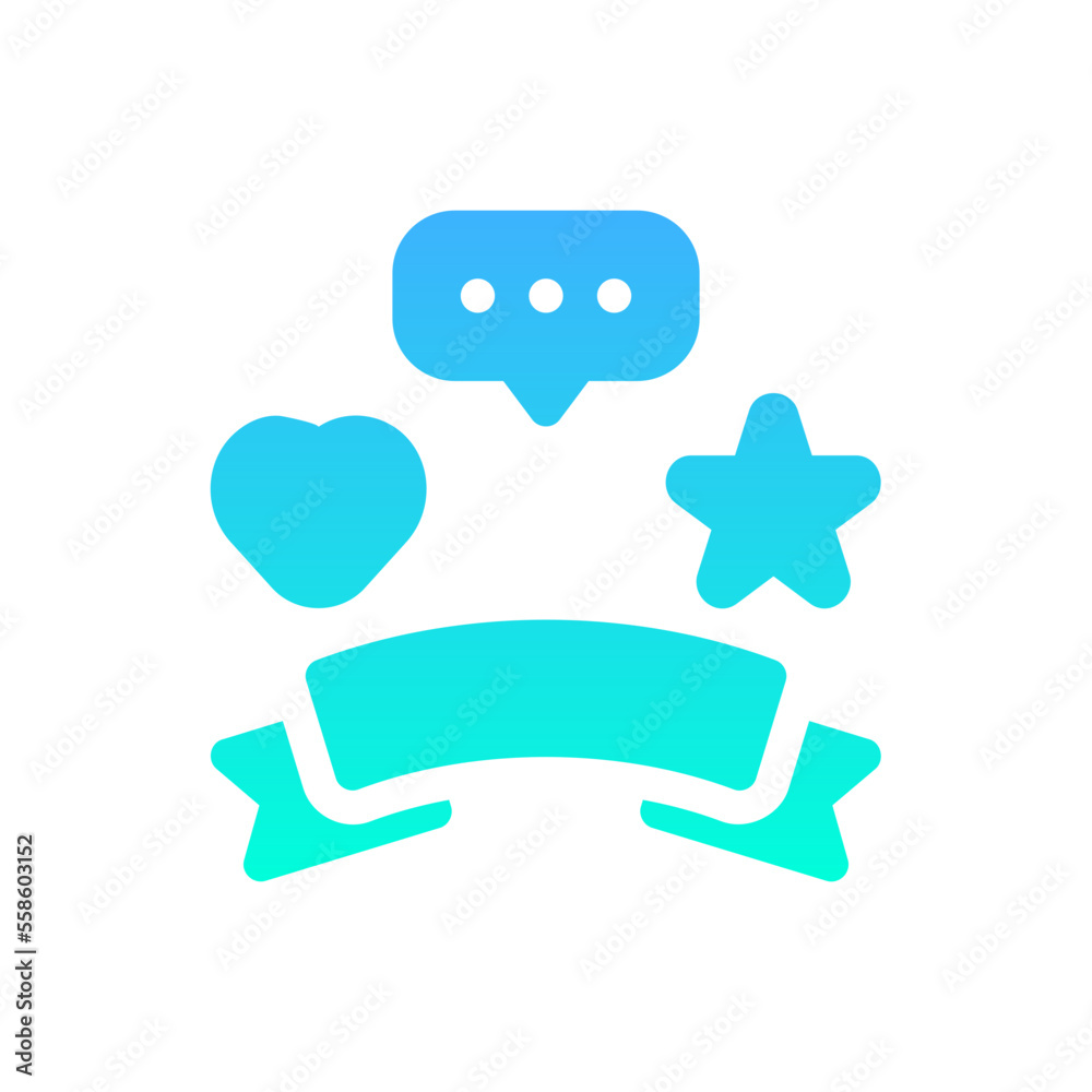 Fototapeta premium endorsement flat gradient icon