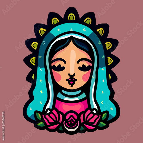 illustration of the Virgin of Guadalupe