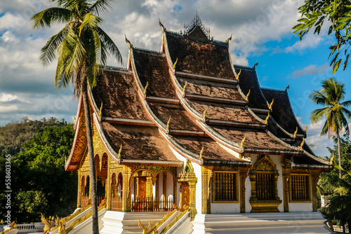 Trip to Luang Prabang at the Mekong River in Laos, Roundtrip in Asia to different temple and pagodas