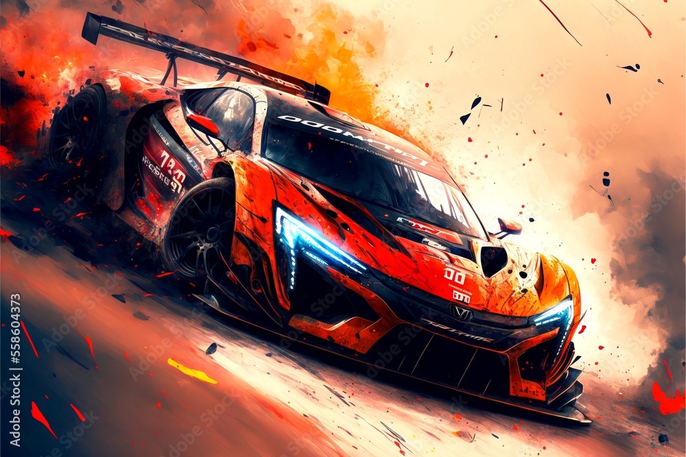 Naklejka premium sports car racing art