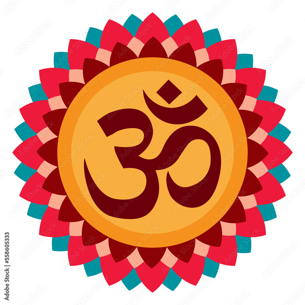 Hindu om symbol in Sanskrit Language - obrazy, fototapety, plakaty 