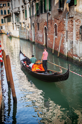 Traditional gondola in Venice, Italy