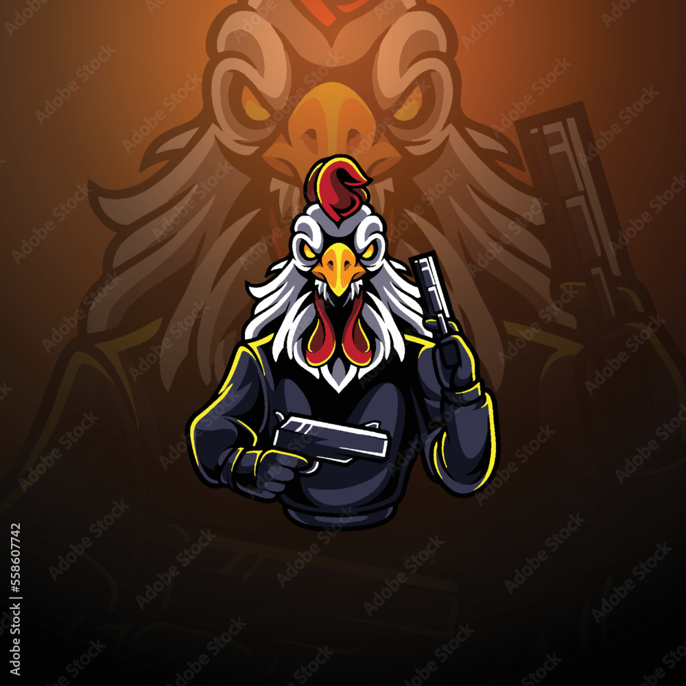 gamer mascot logo design vector illustration 