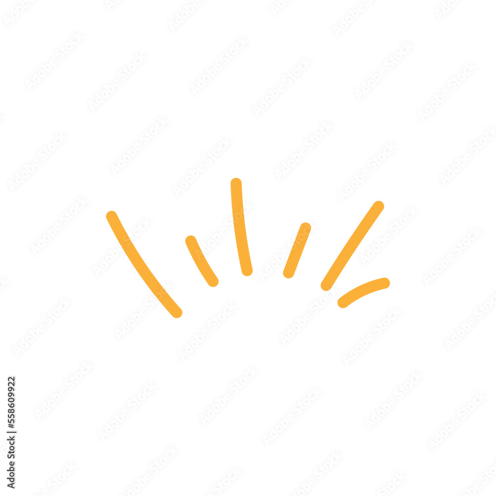 Obraz premium abstract sun ray doodle hand drawn illustration