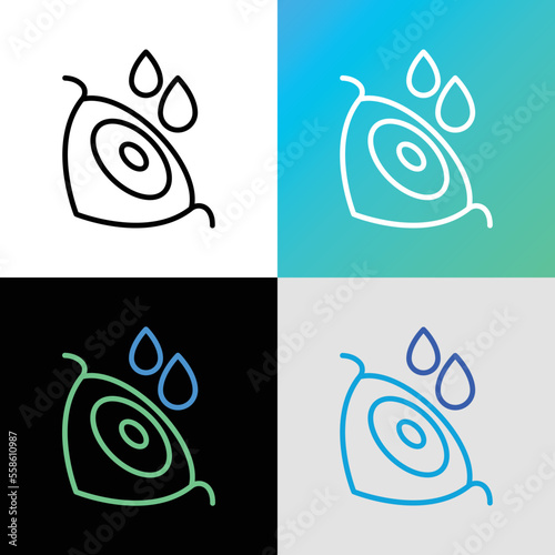 Eye drops for conjunctivitis, fatigue, moisturizing. Medical treatment. Thin line icon. Vector illustration.