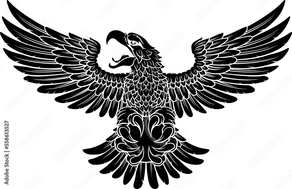 Obraz premium Bald Eagle Hawk Flying Baseball Ball Claw Mascot