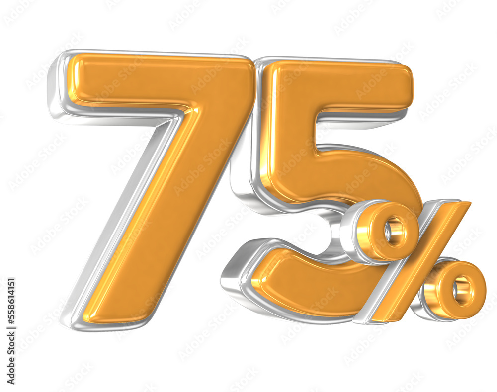 Number Gold Render Number Gold Render