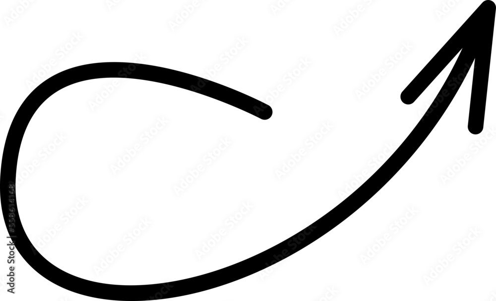 Cartoon arrow flat icon Line points in particular direction Cartoon arrow flat icon Line points in particular direction