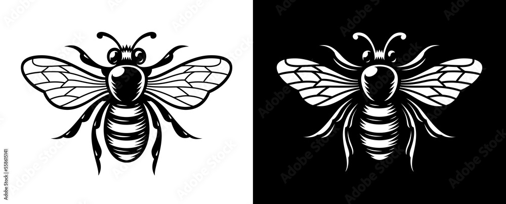 Vintage Bee Vector