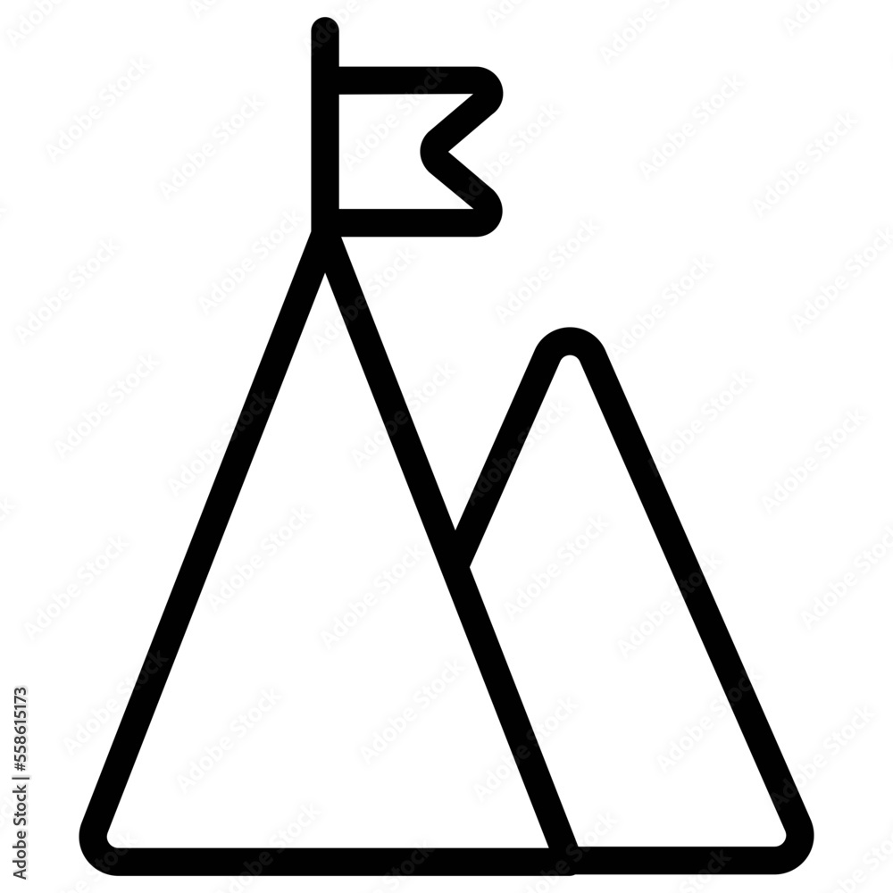 Fototapeta premium business goals mountain icon