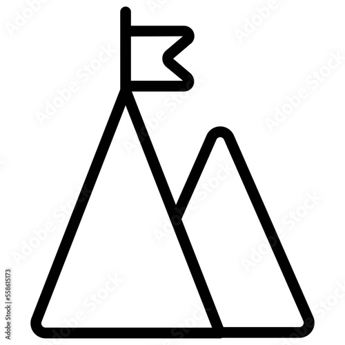 business goals mountain icon