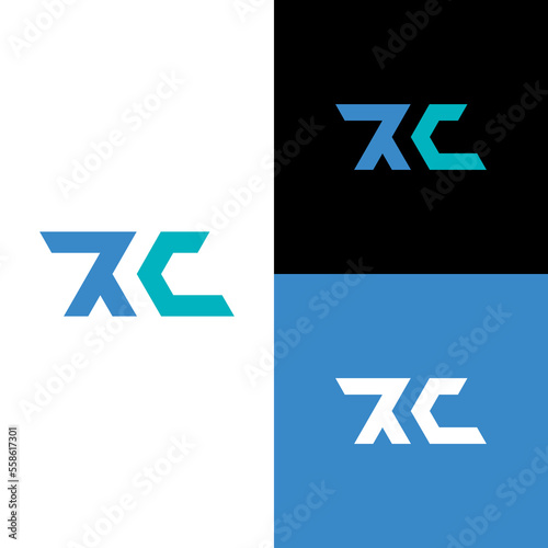 RC initials logo, modern alphabet logo