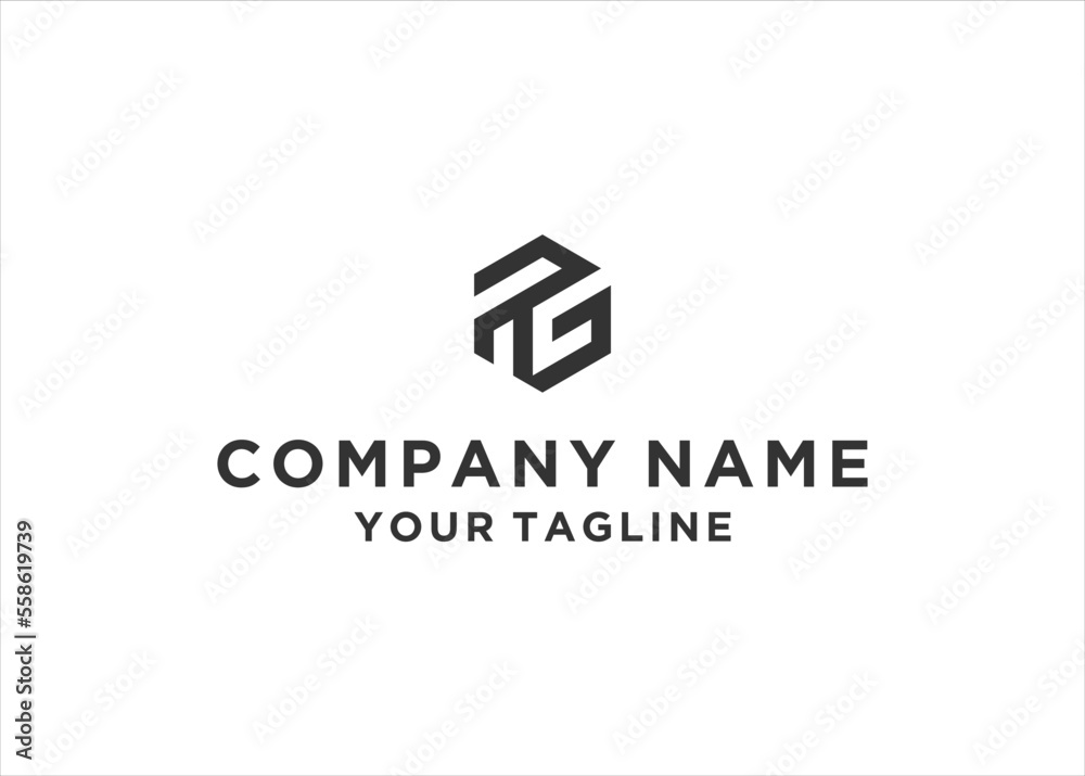 gp or pg logo illustration design vector gp or pg logo illustration design vector