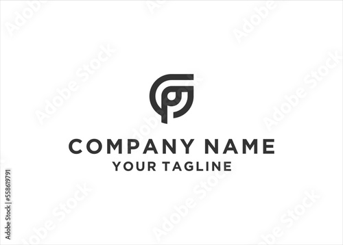 gp or pg logo illustration design vector