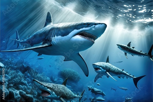 Shark Underwater Generative AI