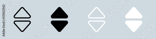 Free Download Sort icon set in black and white. Arrow signs vector illustration. - GFXLoad