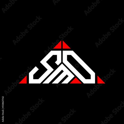 SMO letter logo creative design with vector graphic, SMO simple and modern logo.