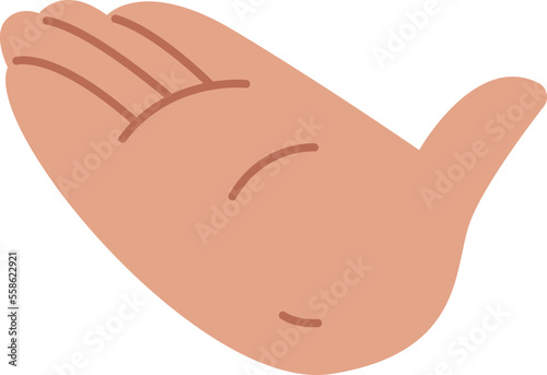 Hand making sculpture flat icon