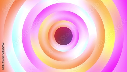 4K.abstract motion animation massive rotate donuts circle.
