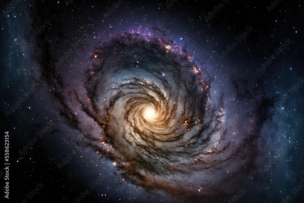 a close up, grainy long exposure shot of the Milky Way's center. Generative AI
