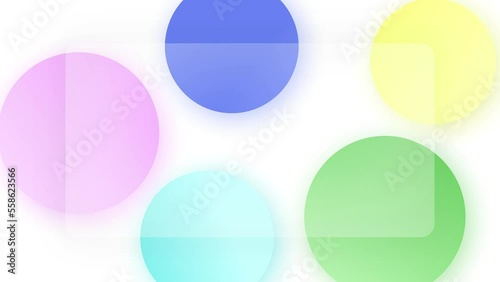 円形の模様とガラスフレーム