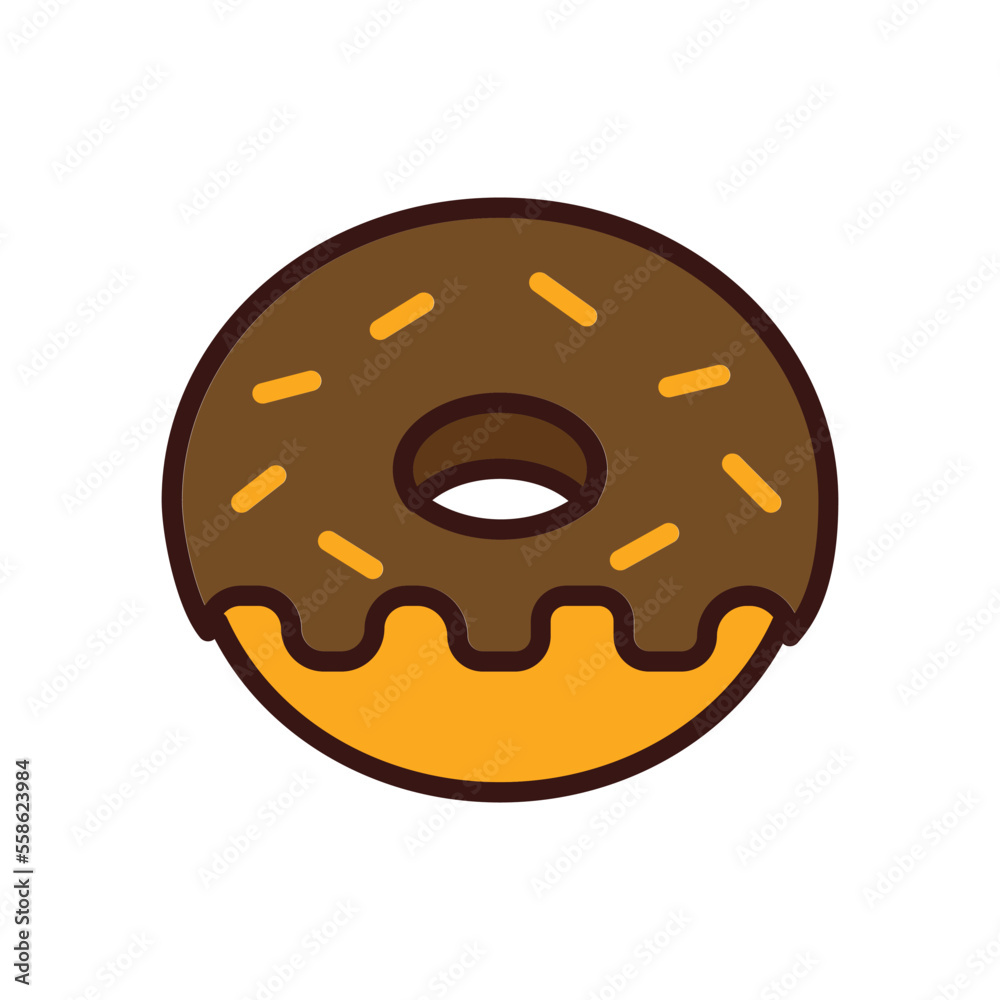 Fototapeta premium Doughnut Icon Vector Design Template