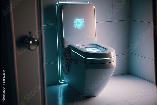 Smart toilet wireless WC of the future generative ai
