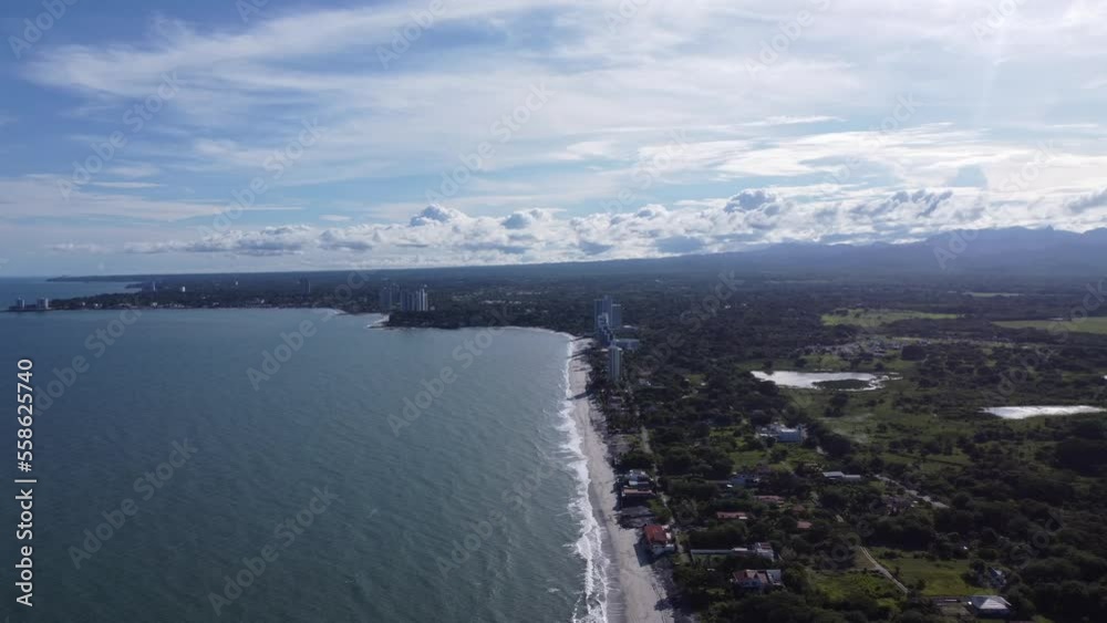 gorgona beach panama city drone view gorgona beach panama city drone view