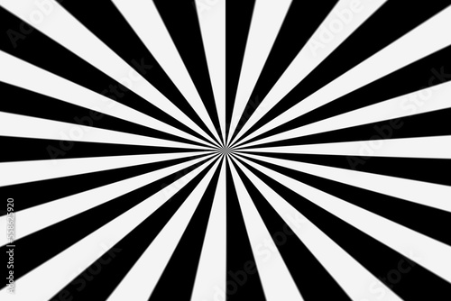 Black and white sunshine spiral background. Abstract burst wallpaper for business website. banner social media advertising. colorful rainbow.