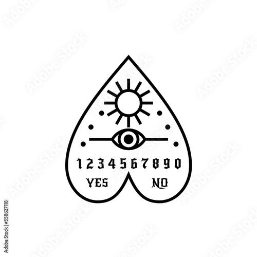 ouija board table origin of evil symbol design vector