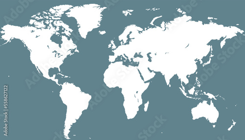 World map. Silhouette map. Color vector modern map 