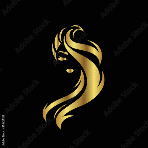 Creative Professional Trendy and Minimal Beauty  Hair Salon Logo Design  Beauty Salon Icon Logo in Editable Vector Format