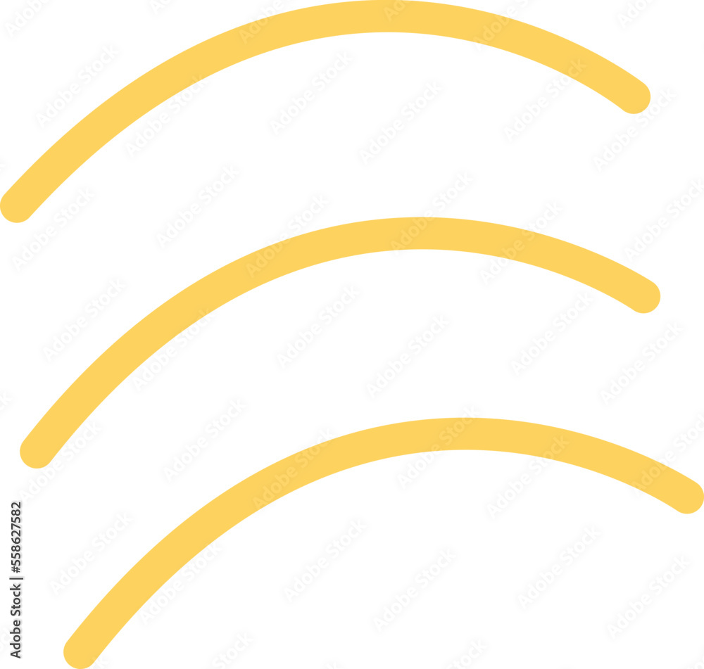 Hand drawn abstract lines flat icon Hand drawn abstract lines flat icon