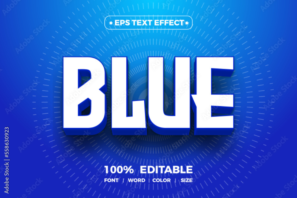 Blue Text Effect