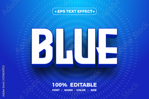 Blue Text Effect photo