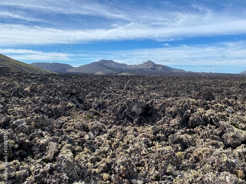 volcanic landscape on the island of Lanzarote
