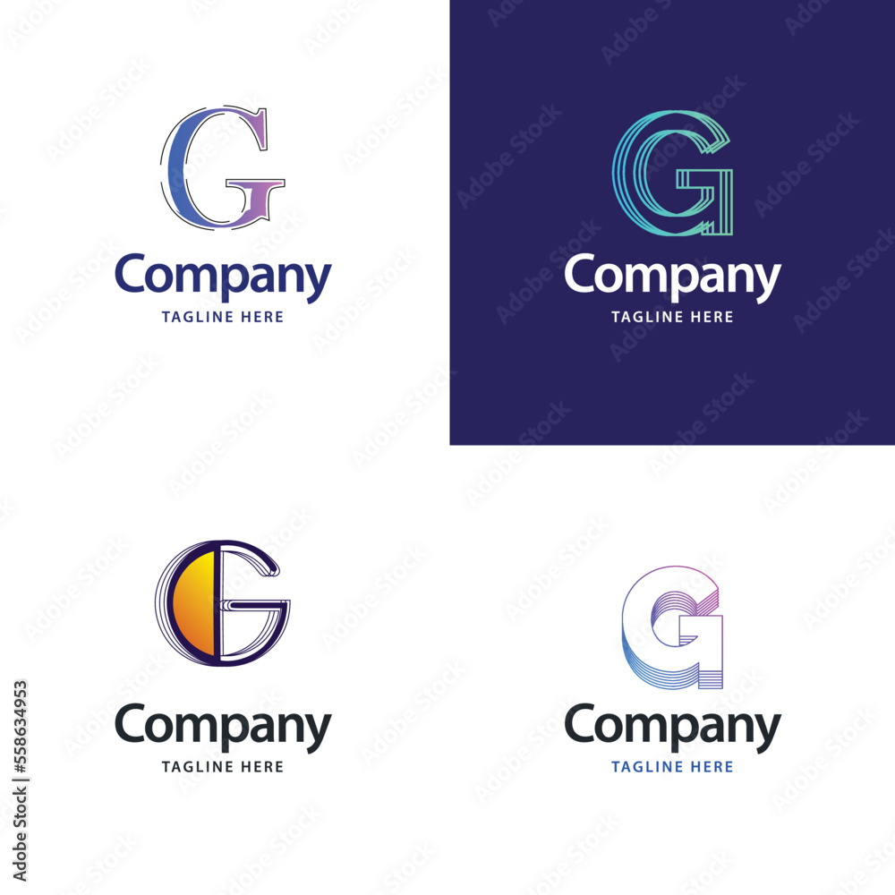 Letter G Big Logo Pack Design. Creative Modern logos design for your business. Vector Brand name illustration Letter G Big Logo Pack Design. Creative Modern logos design for your business. Vector Brand name illustration