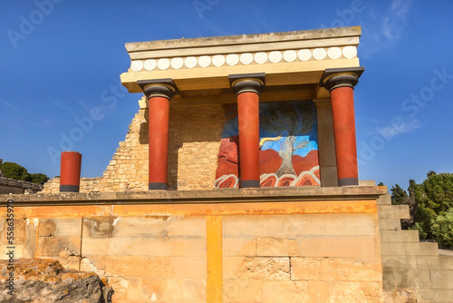 Knossos, Crete ruins of the Minoan Palace, Greece photo