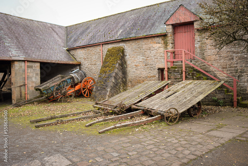 A barn yard of an old farm in Northern England.