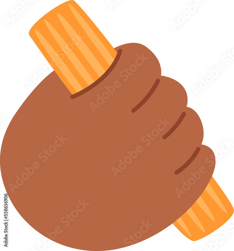 Hand modeling plasticine sculpture flat icon