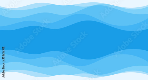 Abstract blue wave background vector.